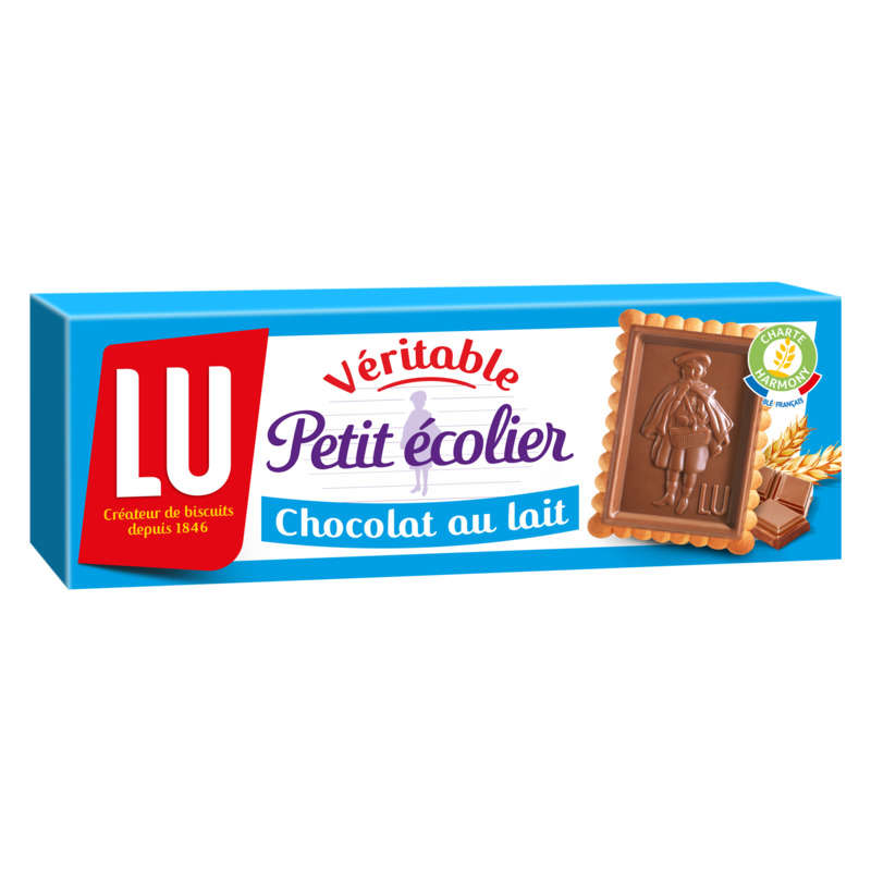 Lu Petit Ecolier Petit Beurre Biscuits topped with Milk Chocolate 150g