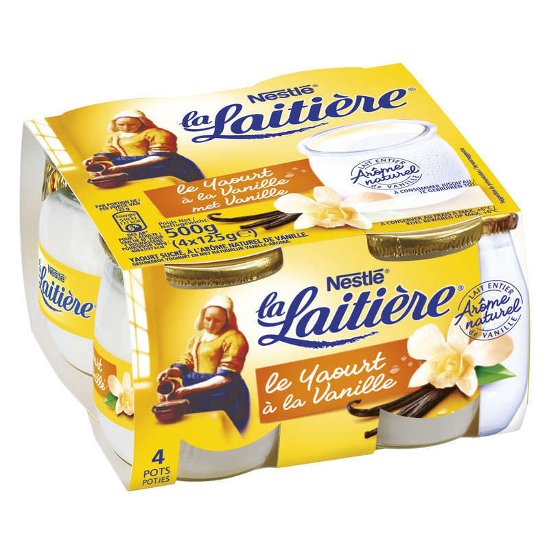 La Laitière Vanilla Yogurt 4x125g pack