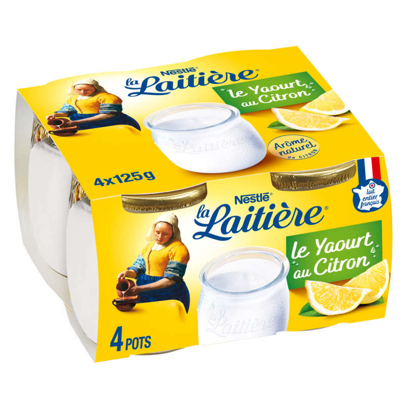 The dairy yogurt lemon flavor 4x125g