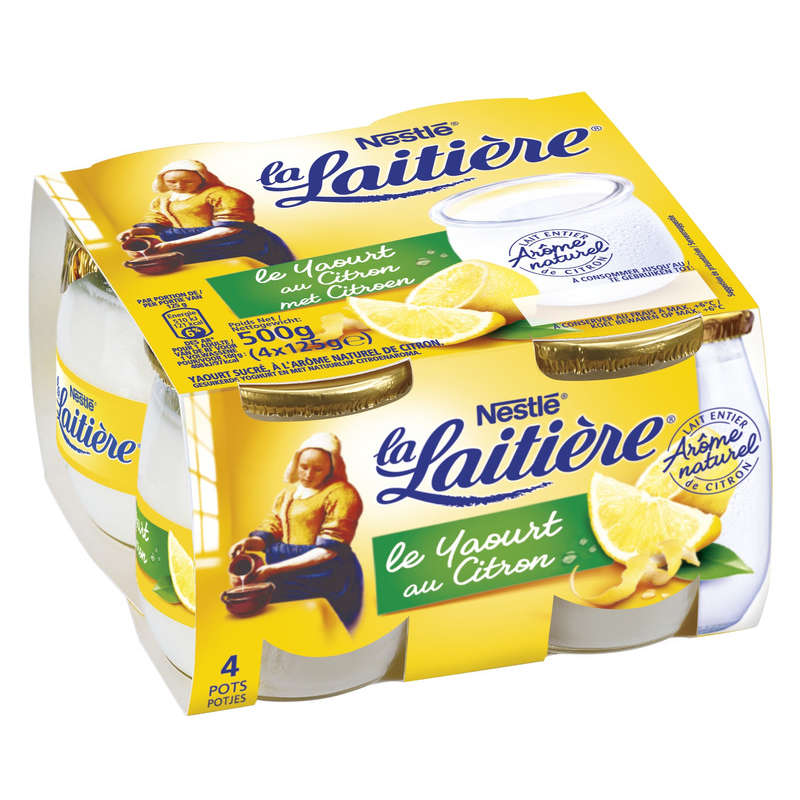The dairy yogurt lemon flavor 4x125g