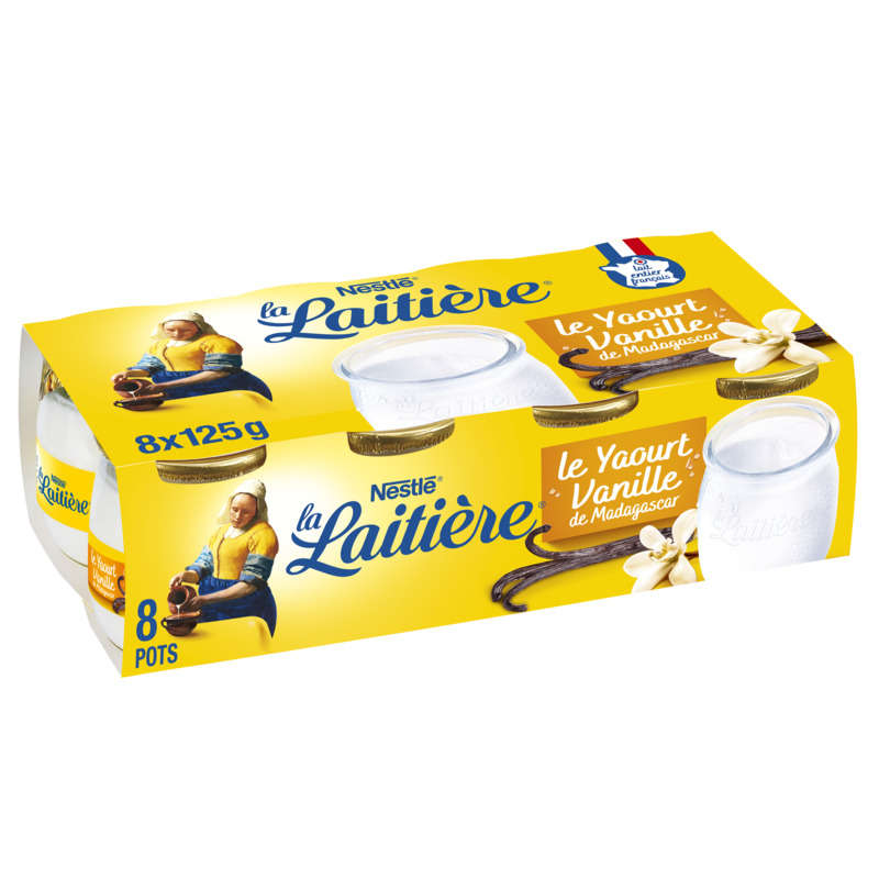 La Laitière Vanilla Yogurt Pack of 8X125g