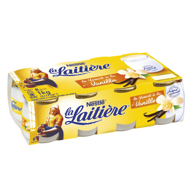 La Laitière Vanilla Yogurt Pack of 8X125g