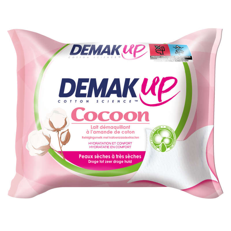 Demak'Up Lingettes Au Lait Démaquillant À L'Amande & Coton X25 Demak'Up Lingettes Au Lait Démaquillant À L'Amande & Coton X25