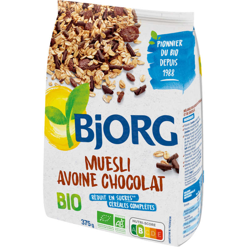Bjorg Muesli Oat Chocolate, Organic 375G