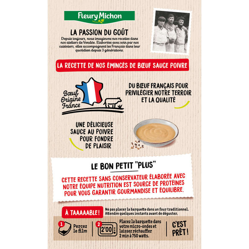 Fleury Michon Sliced Beef Potatoes Pepper Sauce 280g
