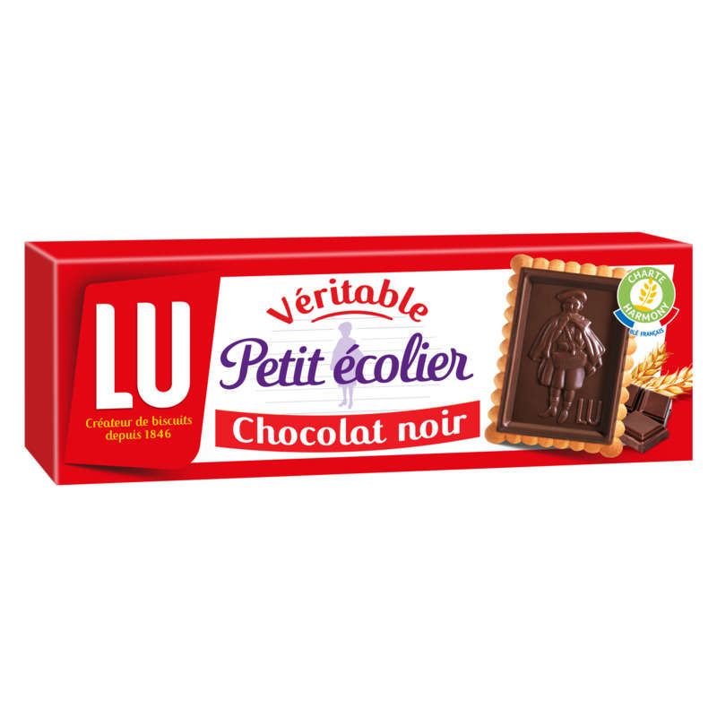 Lu Petit Ecolier Petit Beurre Biscuits topped with Dark Chocolate 150g