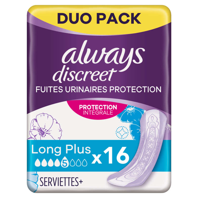 Always Discreet Long+ Towels X16