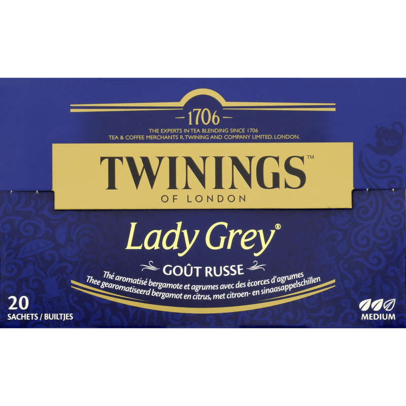 Twinings Lady Grey Tea Russian Flavor 20 Sachets 40G