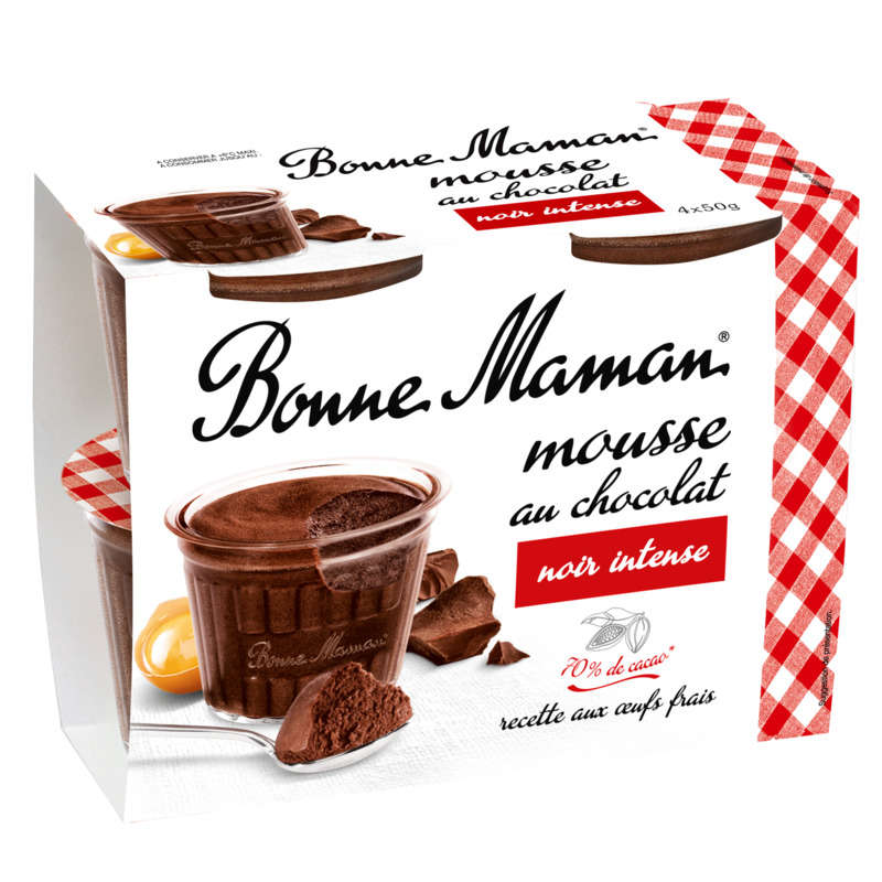 Bonne Maman Intense Dark Chocolate Mousse 4x50g