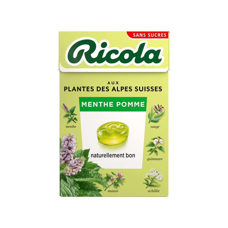 Ricola Swiss herbal sweets, apple mint sugar free 50g