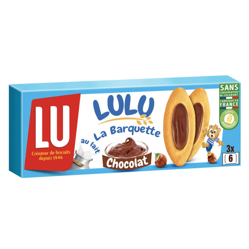 Lu Lulu La Barquette Biscuits Chocolat 120g Lu Lulu La Barquette Biscuits Chocolat 120g