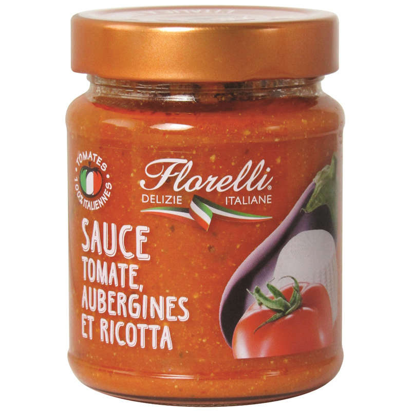 Florelli Sauce Tomate Aux Aubergines Et Ricotta 250G Florelli Sauce Tomate Aux Aubergines Et Ricotta 250G