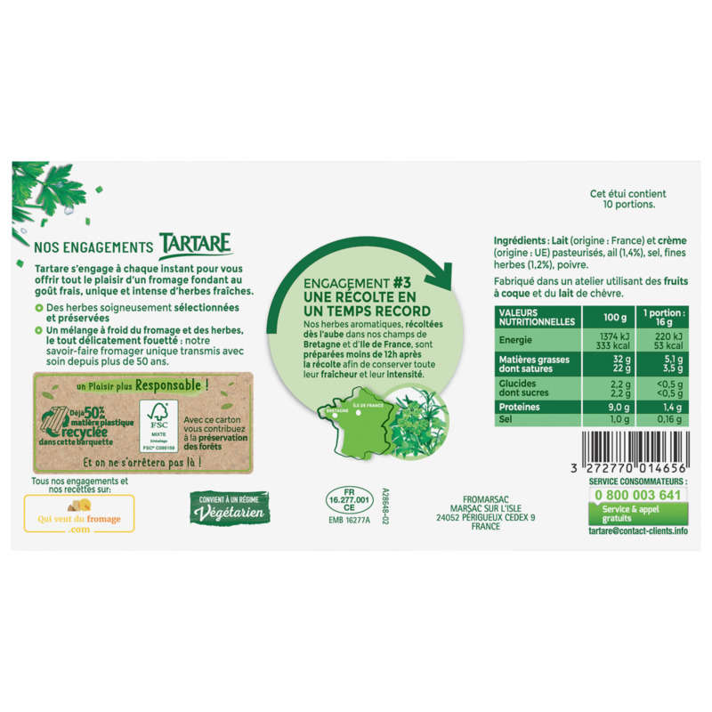Garlic and Herb Tartare 10 Portions 160G