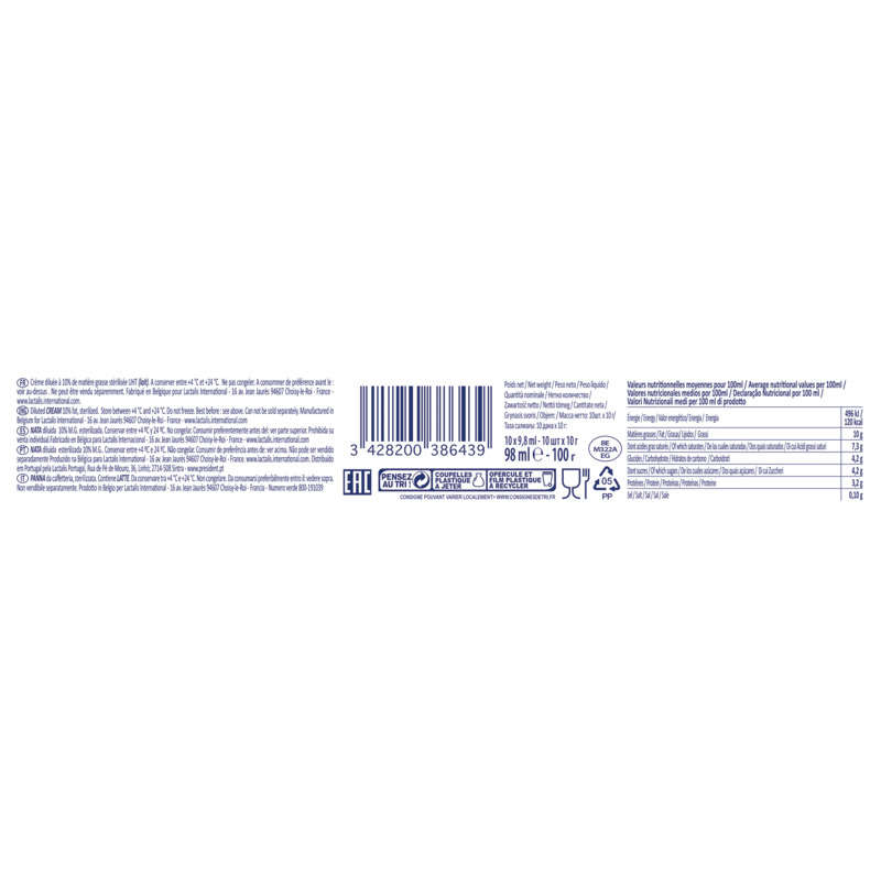 President Special Dairy 10% mg 10x10G