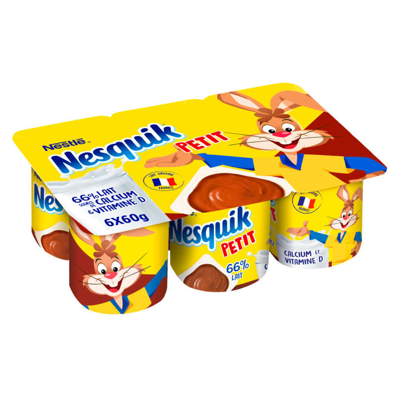 NESQUIK Crèmes Desserts pour enfants chocolat 6 x 60g NESQUIK Crèmes Desserts pour enfants chocolat 6 x 60g