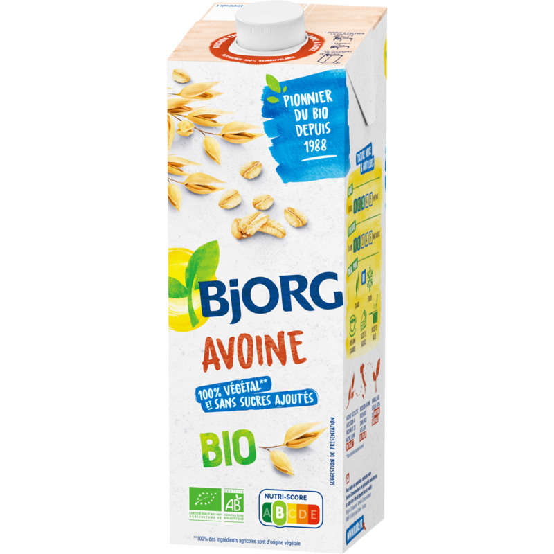 Bjorg Boisson Avoine Bio 1L Bjorg Boisson Avoine Bio 1L