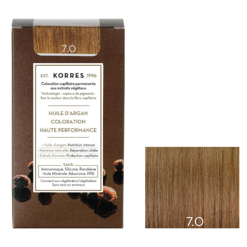 Korres Coloration Huile D'Argan Blond 7.0 Korres Coloration Huile D'Argan Blond 7.0