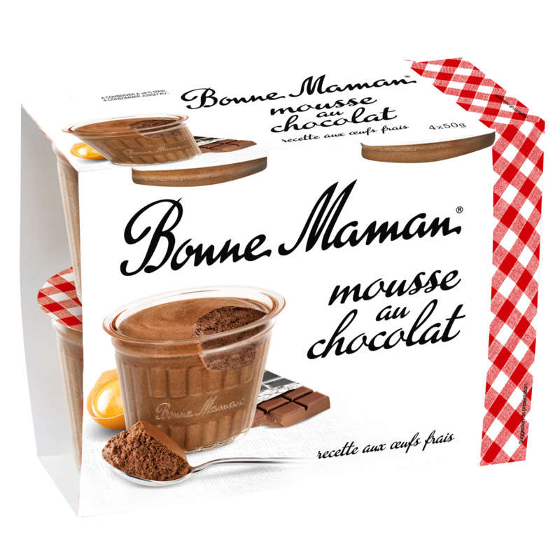 Bonne Maman Chocolate Mousse 4x50g