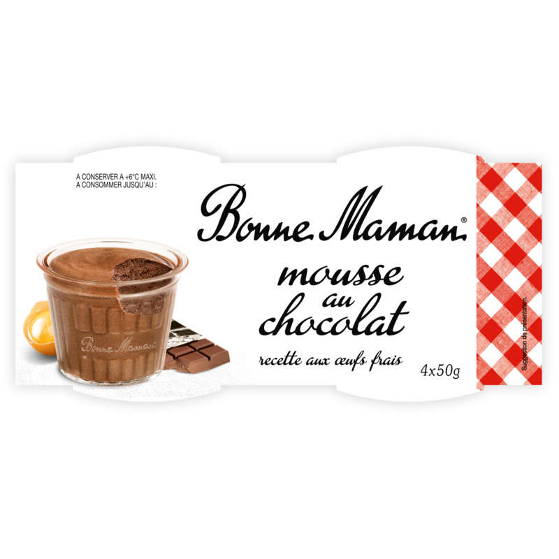 Bonne Maman Chocolate Mousse 4x50g