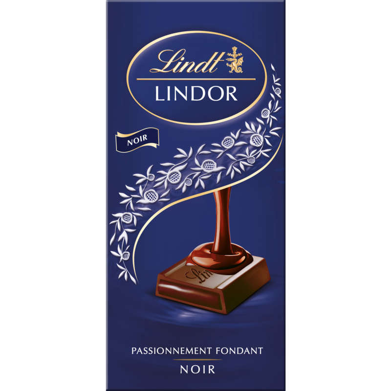 Lindt Tablette Lindor Chocolat Noir 150G Lindt Tablette Lindor Chocolat Noir 150G