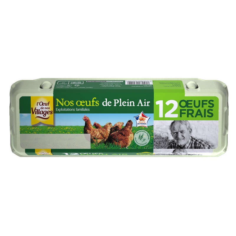 L'Oeuf De Nos Villages Oeufs frais plein air x12 L'Oeuf De Nos Villages Oeufs frais plein air x12