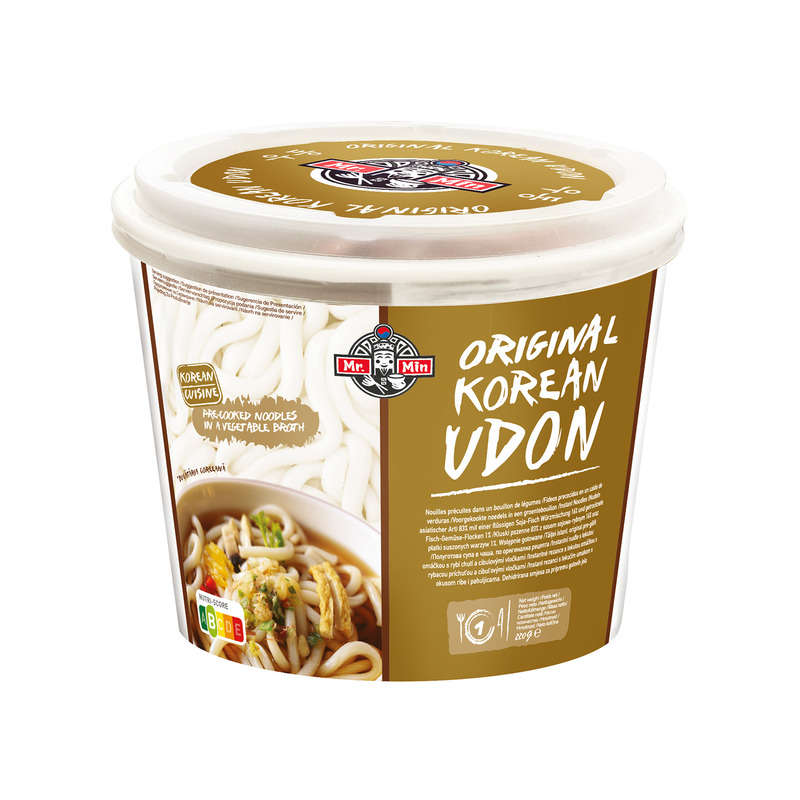 Mr. Min Pre-cooked Noodles in Vegetable Broth, Korean Cuisine 220G