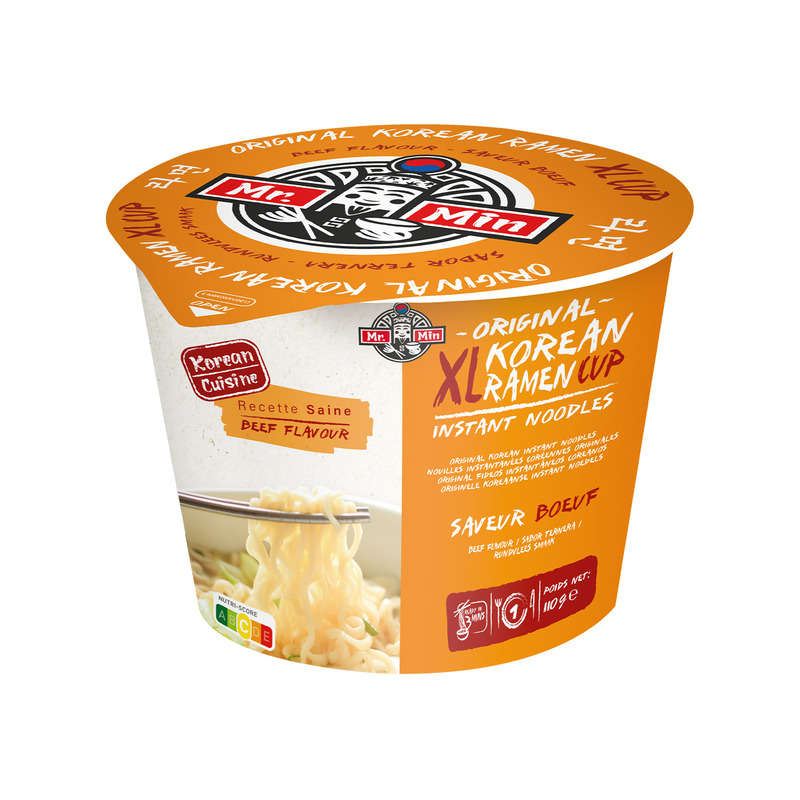 Mr. Min Instant Noodles, Beef Flavor, Korean Cuisine 110g