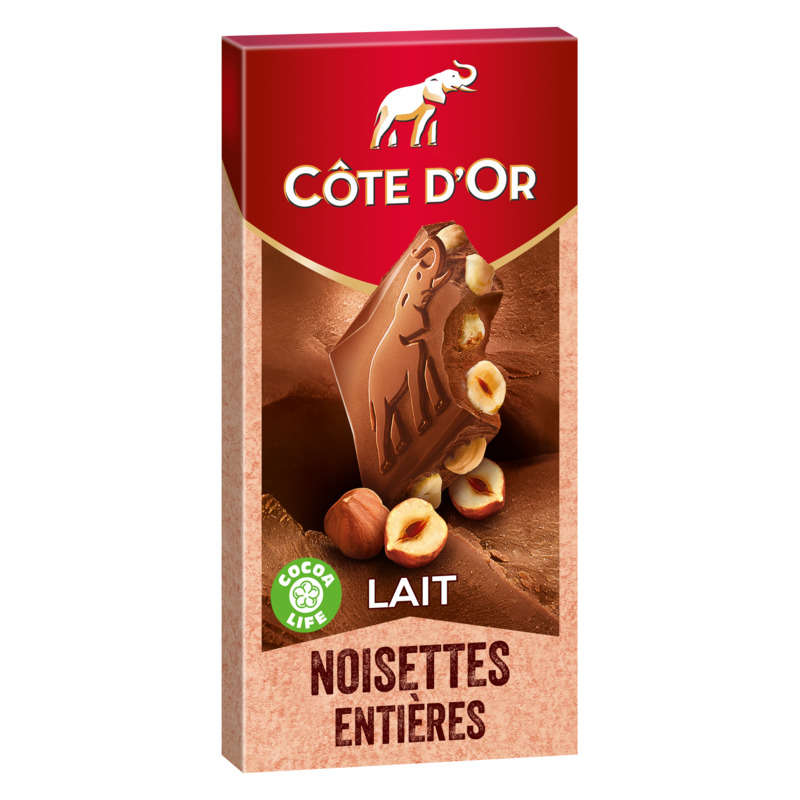 Côte d'Or Milk Chocolate Bar with Whole Hazelnuts 180g