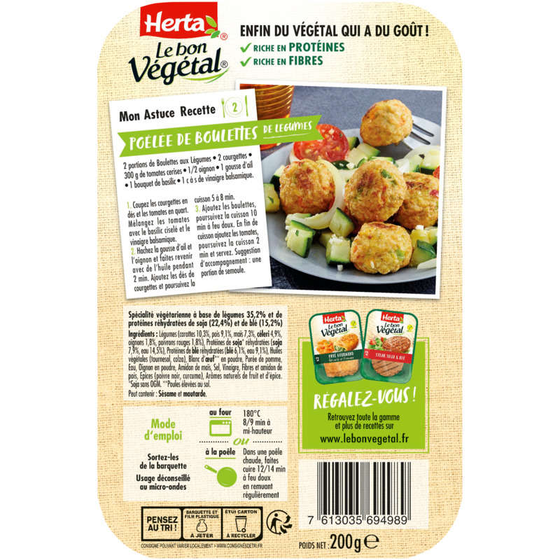 Garden Gourmet Vegetable Meatballs 200g