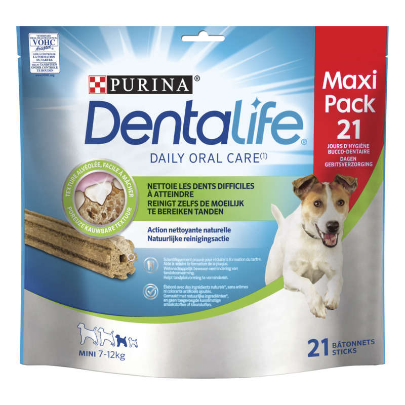Dentalife Bâtonnets pour Chien Mini 7-12kg Maxi Pack x21 345g Dentalife Bâtonnets pour Chien Mini 7-12kg Maxi Pack x21 345g