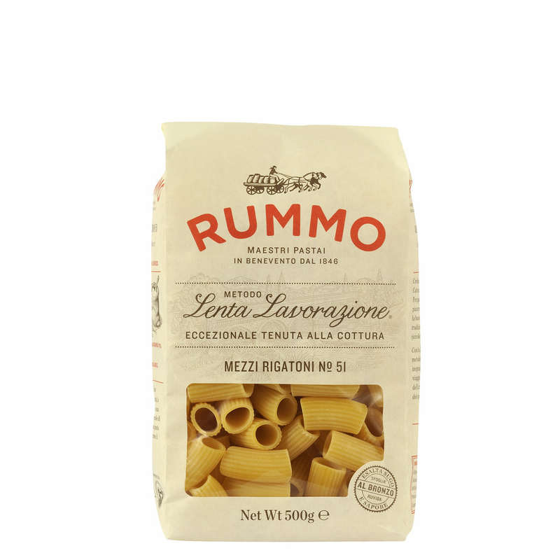 Rummo Pâtes Mezzi Rigaroni n°51 - 500g Rummo Pâtes Mezzi Rigaroni n°51 - 500g