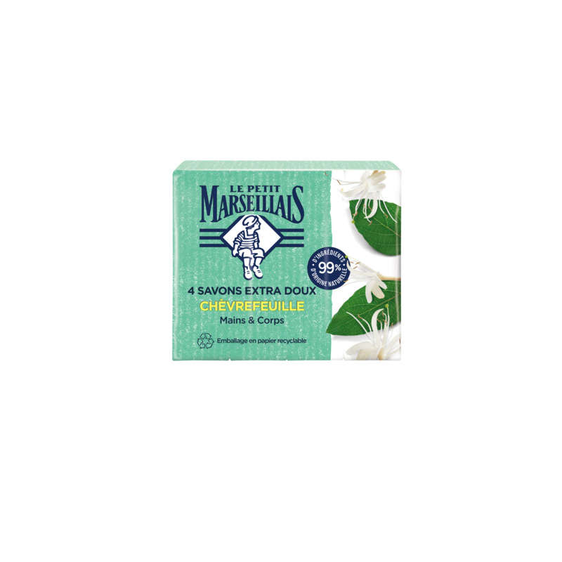 Le Petit Marseillais Extra Gentle Honeysuckle Soap 4x100g