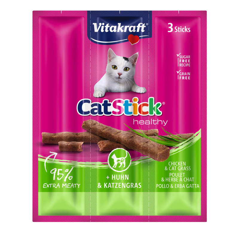 Vitakraft Sticks Chicken and Catnip - Cat Stick Mini 3 x 18G