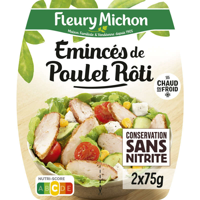 Fleury Michon Emincés De Poulet Rôti 2X75 G Fleury Michon Emincés De Poulet Rôti 2X75 G
