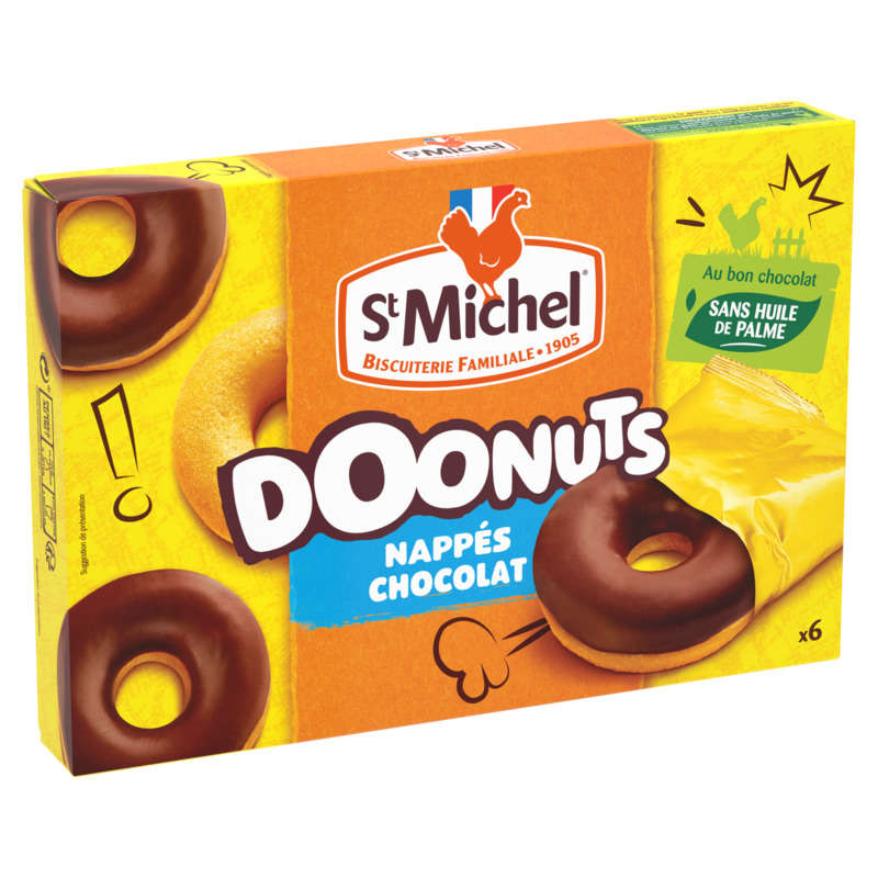 St Michel Doonuts nappés chocolat 180g St Michel Doonuts nappés chocolat 180g