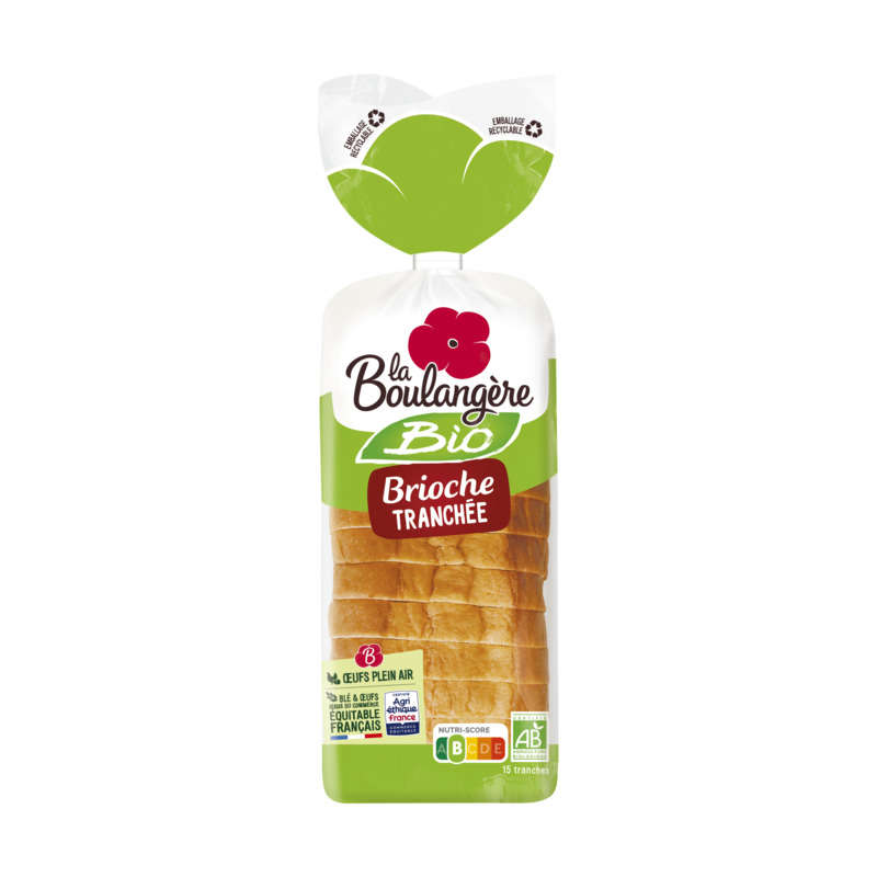 La Boulangère Organic sliced brioche 400g