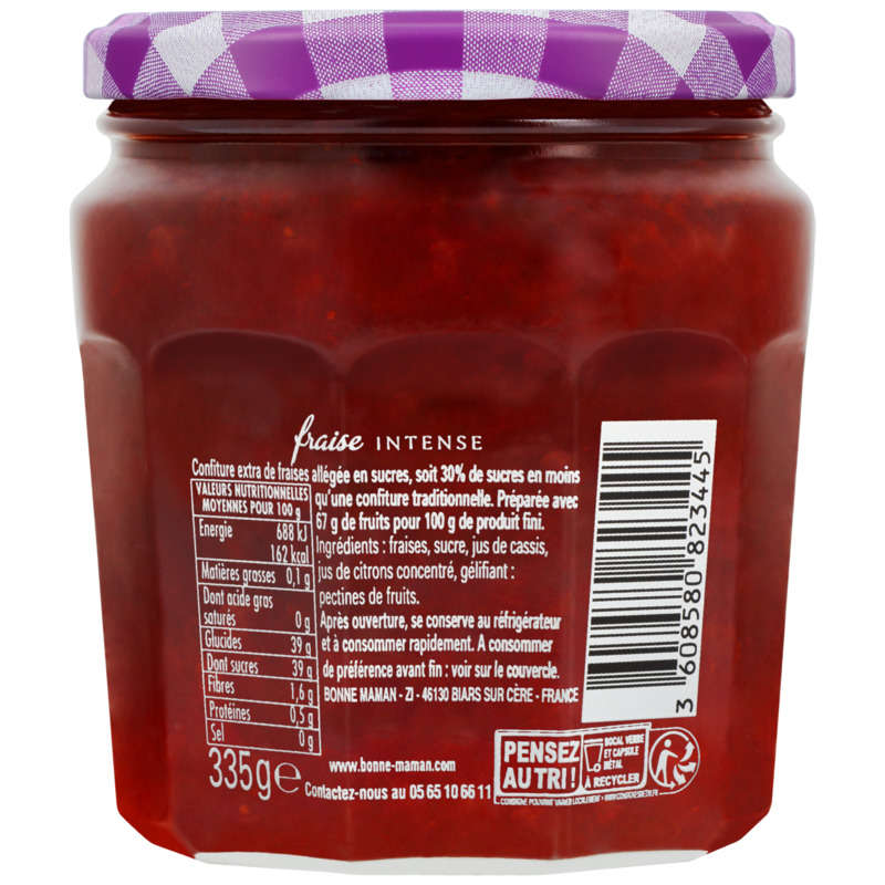 Bonne Maman Intense Strawberry Jam 335g