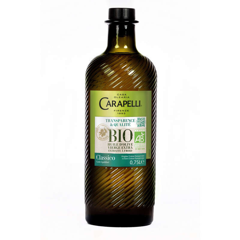 Carapelli Huile D'Olive Vierge Extra Bio Classique 750Ml Carapelli Huile D'Olive Vierge Extra Bio Classique 750Ml