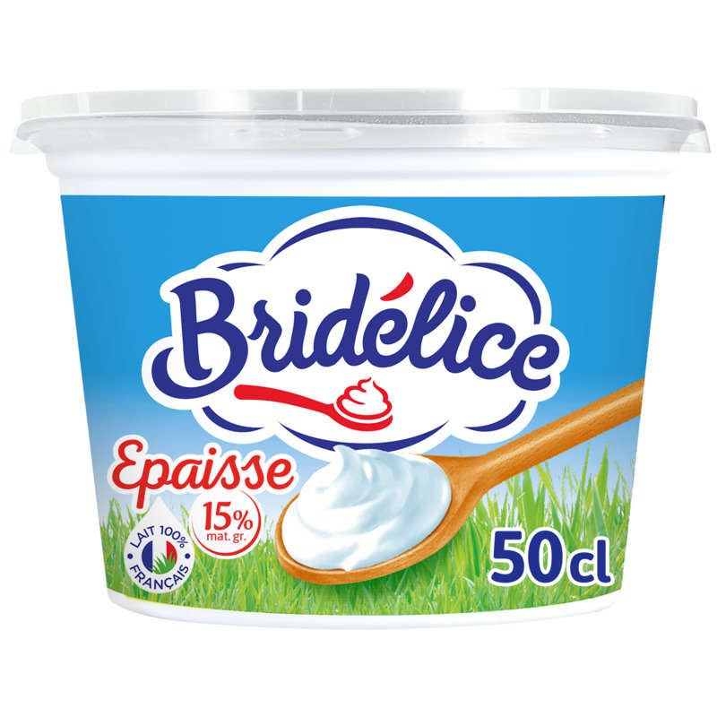 Bridélice Thick Fresh Cream 15% Fat.Gr Jar 50cl