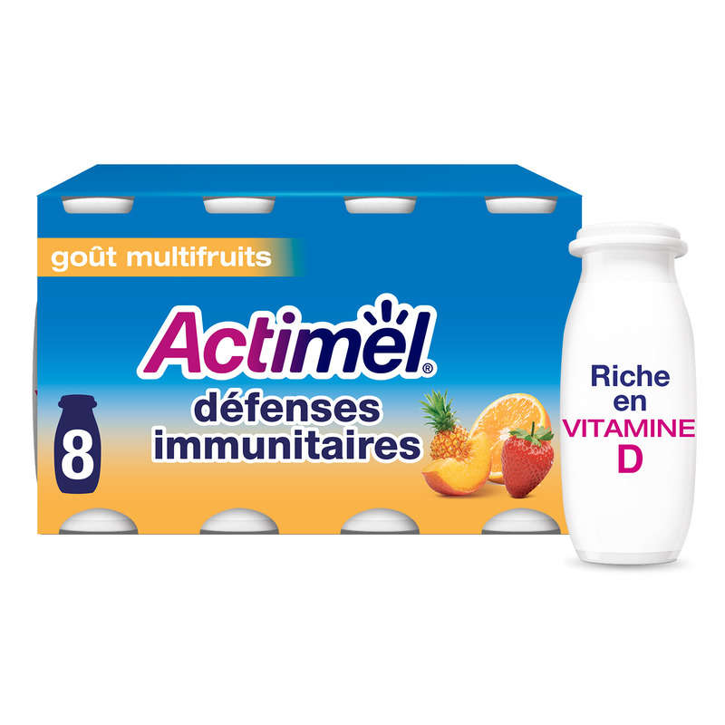 Actimel multifruit drinking yogurt 8x100g