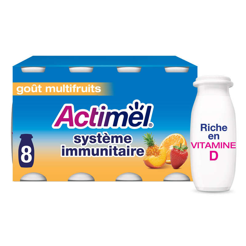 Actimel multifruit drinking yogurt 8x100g