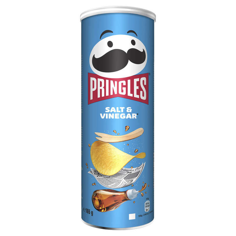 Pringles Chips Tuiles Sel et Vinaigre 165g Pringles Chips Tuiles Sel et Vinaigre 165g