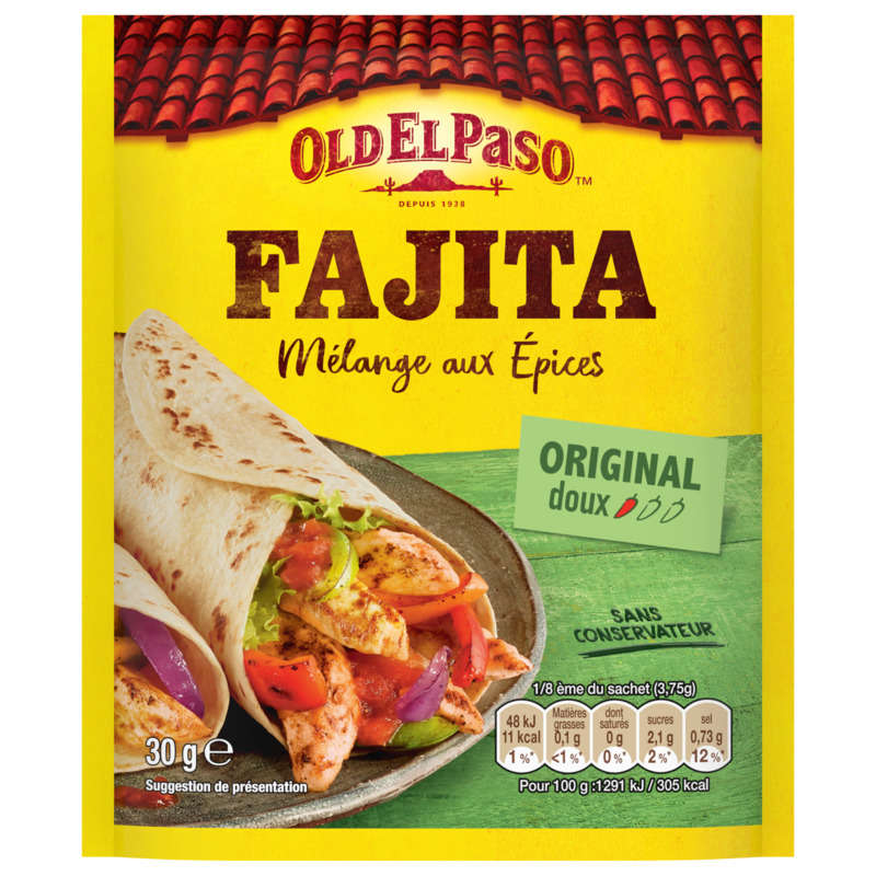 Old El Paso Mélange Aux Épices Doux Pour Fajita 30G Old El Paso Mélange Aux Épices Doux Pour Fajita 30G