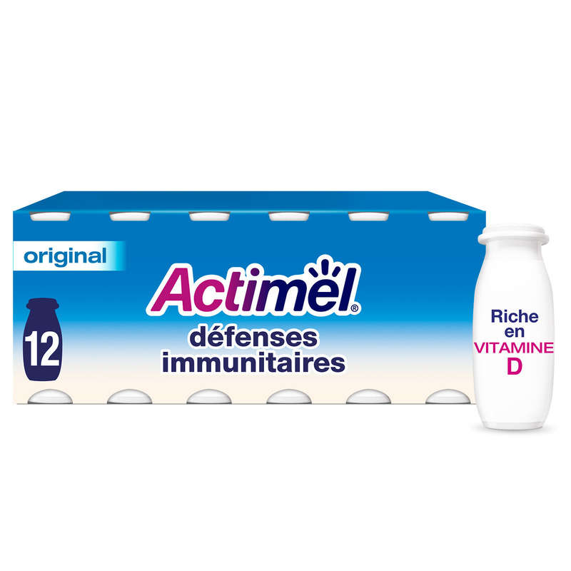 Actimel natural drinking yogurt 12x100g