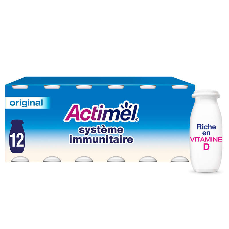 Actimel natural drinking yogurt 12x100g