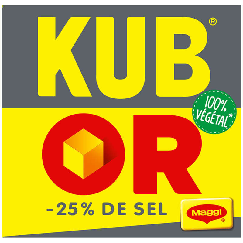 Maggi Kub Or Bouillon -25% de sel 32 cubes 121,6g