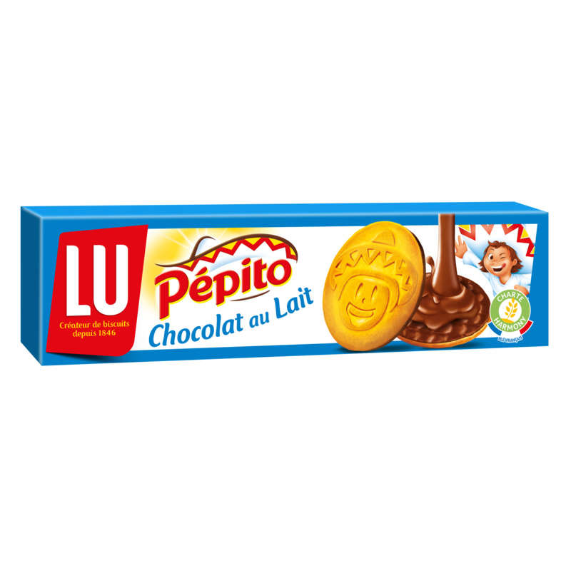 Lu Pepito Biscuits nappés au Chocolat au Lait 192g Lu Pepito Biscuits nappés au Chocolat au Lait 192g