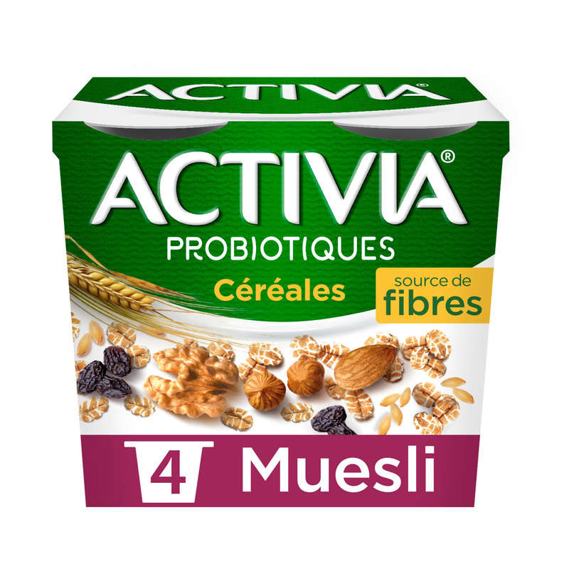 Activia Cereals Yogurt Muesli Bifidus 4X120G