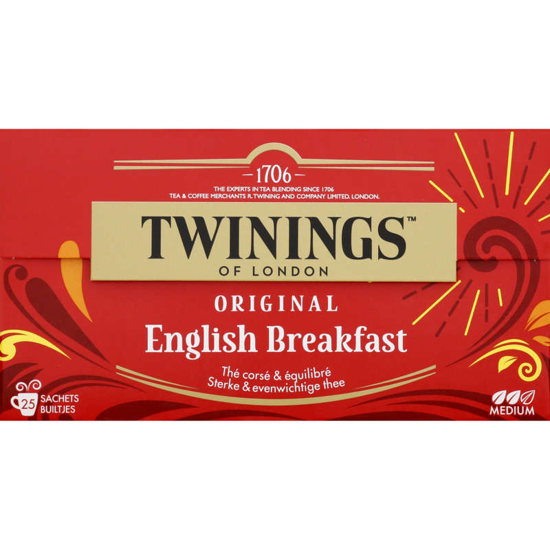 Twinings Thé Original English Breakfast 25 Sachets 40G Twinings Thé Original English Breakfast 25 Sachets 40G