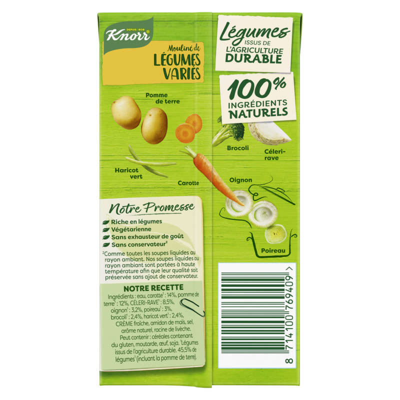 Knorr Soupe Liquide Mouliné de Légumes Variés 50cl Knorr Soupe Liquide Mouliné de Légumes Variés 50cl